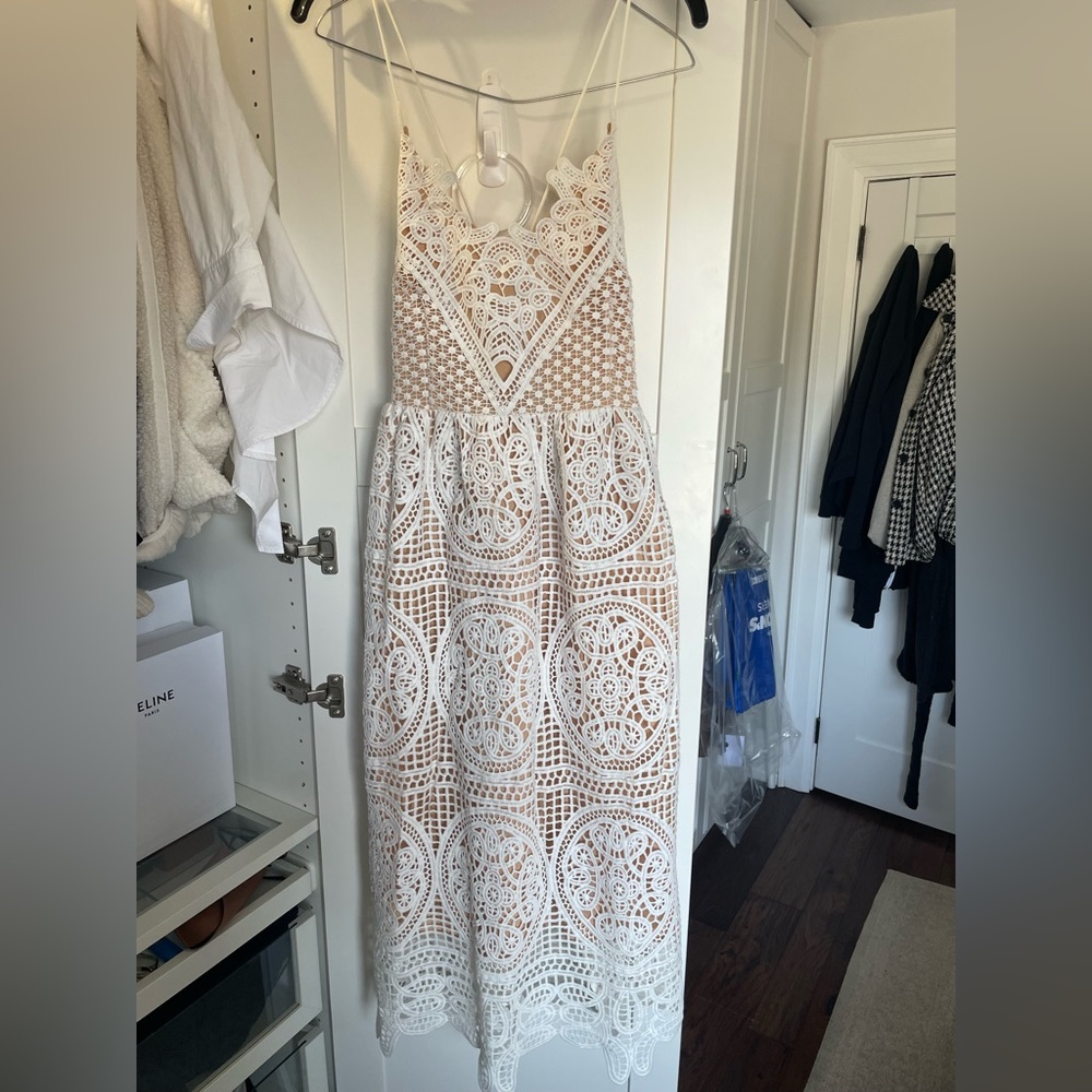 Elegant White crochet/lace dress